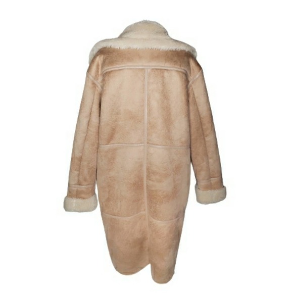 Avec Les Filles Asymmetrical Faux Shearling Coat - Picture 4 of 10